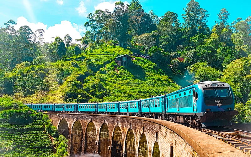 The Nine Arches Bridge stands at a length of 300 ft and a height of 80 ft. The bridge has 9 spans to it and is made of stone, brick and cement as opposed to steel. The bridge is a popular place for capturing photographs, among both locals and foreigners